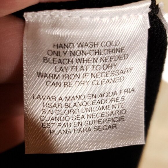 Jones New York Signature Petite Black Sweater Ruffle Neck Small - Picture 6 of 7